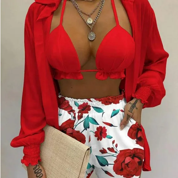 (SOLD) 3-Pc Shorts Set (Size L) - Picture 1 of 2